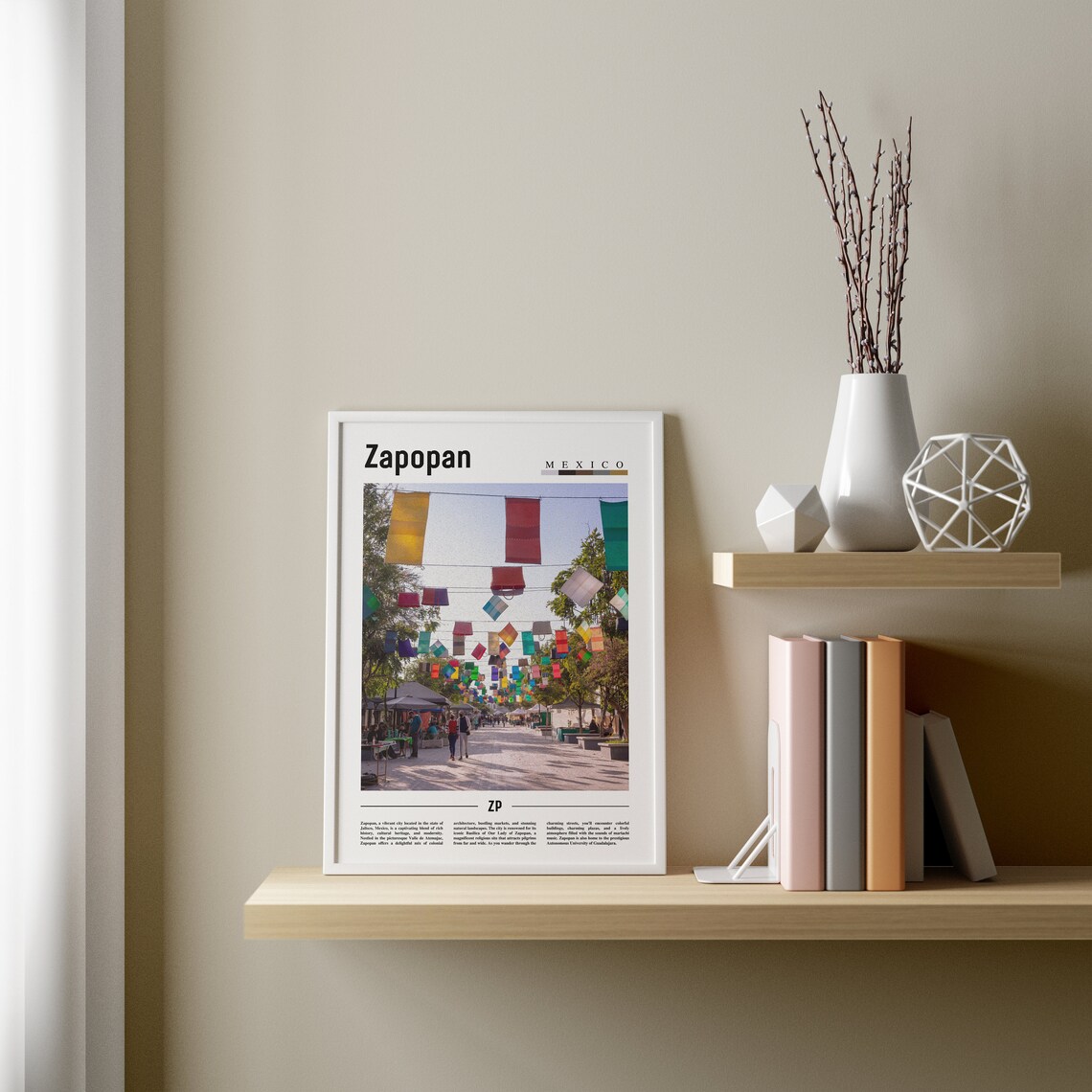Zapopan Minimal Travel Poster, Oil Painting Style - Image 4