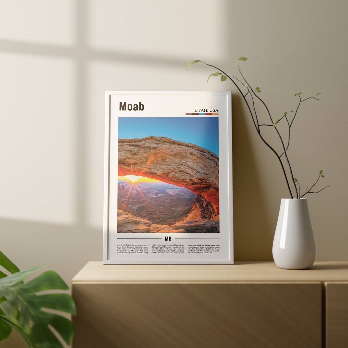 Moab Oil Painting Poster, Colorful City Artwork - Image 2