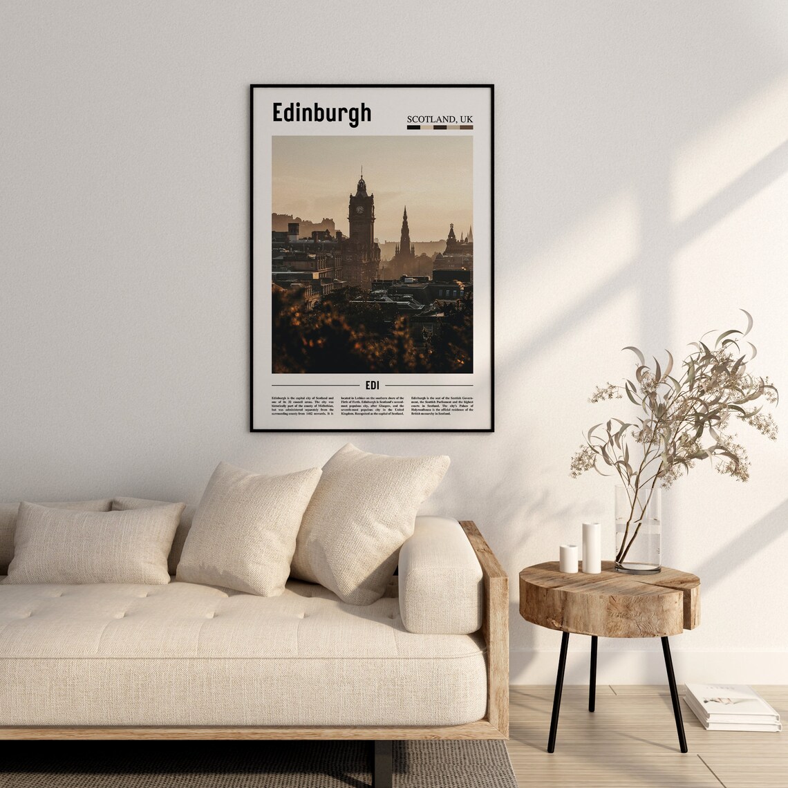 Edinburgh Poster Edinburgh Print Edinburgh Wall Art Minimal Travel Print Minimal City Poster Travel Destination Oil Painting Poster - Image 2