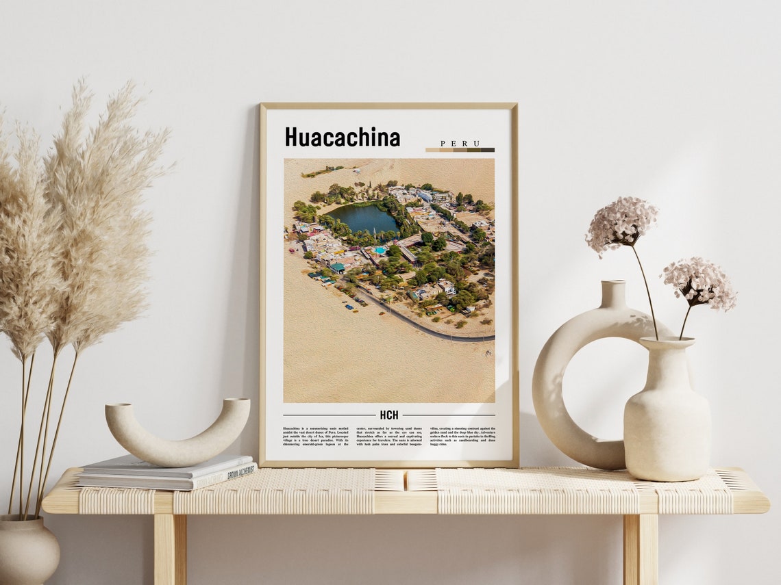 Huacachina Poster Huacachina Print Huacachina Wall Art South America Poster South America Print Travel Poster - Image 6