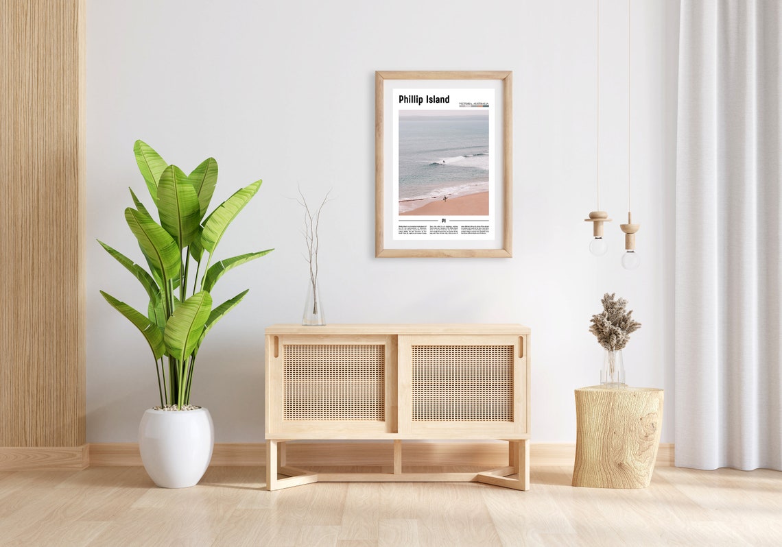 Phillip Island Print Phillip Island Poster Phillip Island Wall Art Minimal Travel Print Minimal City Poster Travel Oil Painting Poster - Image 4