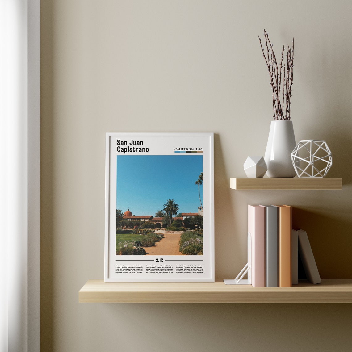 San Juan Capistrano Print San Juan Capistrano Poster San Juan Capistrano Wall Art Minimal Travel Print City Poster Oil Painting Poster - Image 2