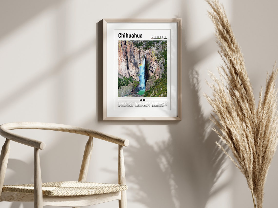 Chihuahua Poster Chihuahua Print Chihuahua Wall Art Mexico Poster Minimal Travel Print Travel Destination Oil Painting Poster - Image 2