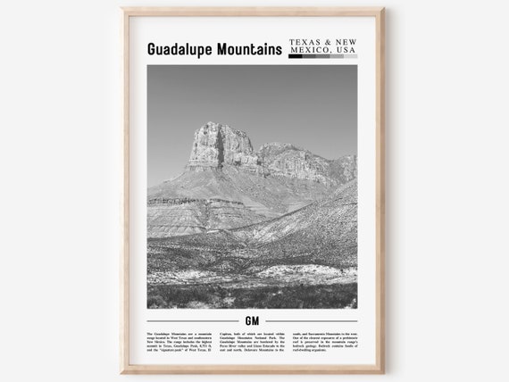 Guadalupe Mountains Minimal Travel Poster