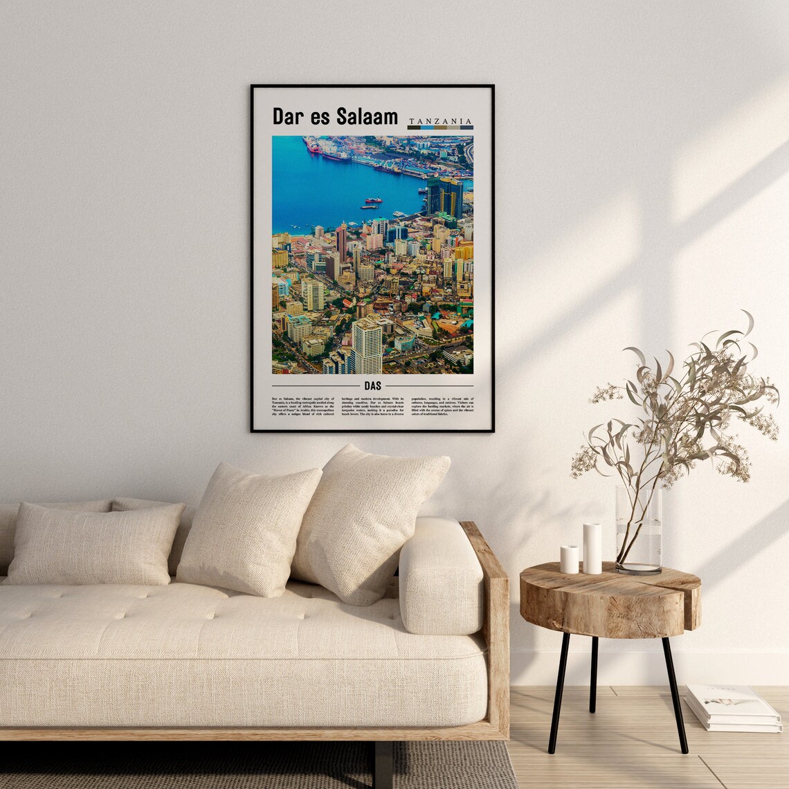Dar Es Salaam Minimal Travel Poster, Oil Painting - Image 3