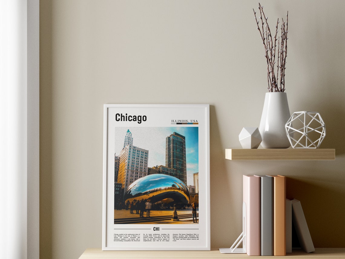 Chicago Print Chicago Poster Chicago Wall Art United States Photo United States Poster United States Print - Image 3