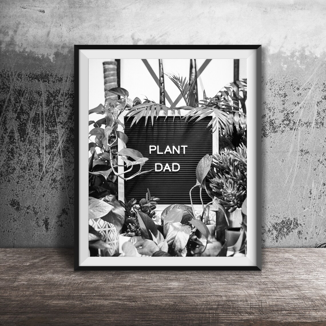 Plant Dad Black Letter Board Lush Houseplant Photo Funny Poster - Image 2