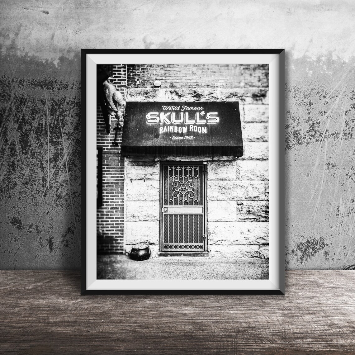 Skulls Rainbow Room Nashville Street Art Art Print - Image 2
