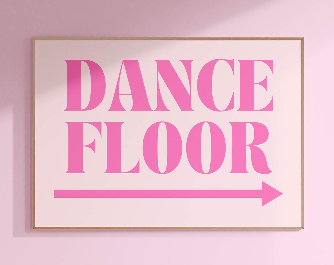 Dance Floor Sign Maximalist Retro Disco Ball Art