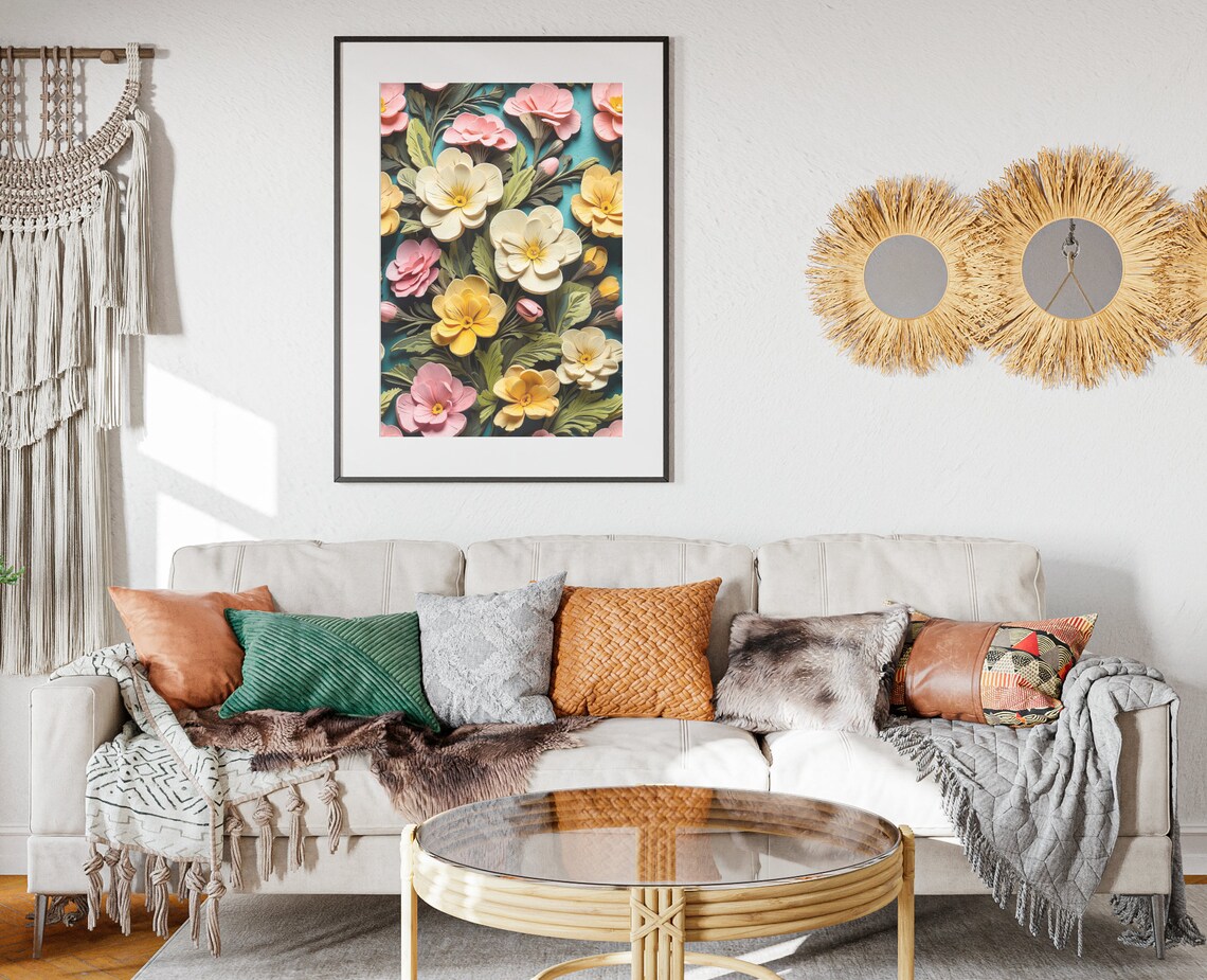 Spring Primrose Floral, Botanical Spring Decor Art Print - Image 2
