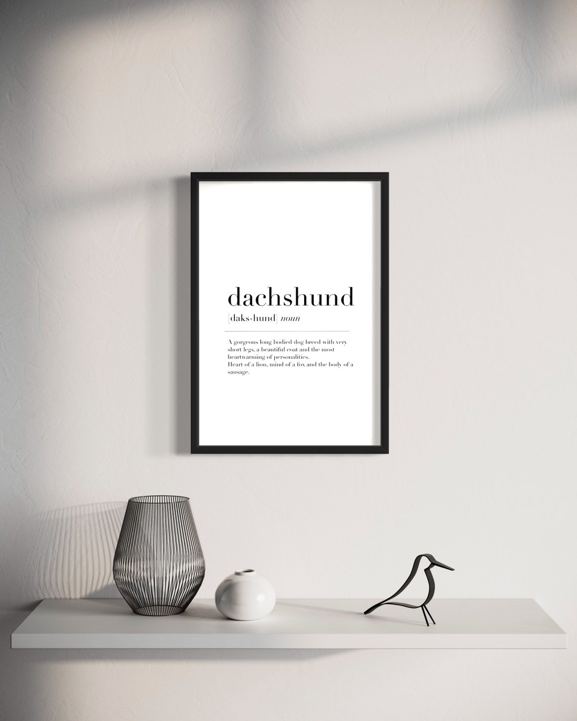 Dachshund Definition Dictionary Style Typography Dog Breed Poster - Image 2