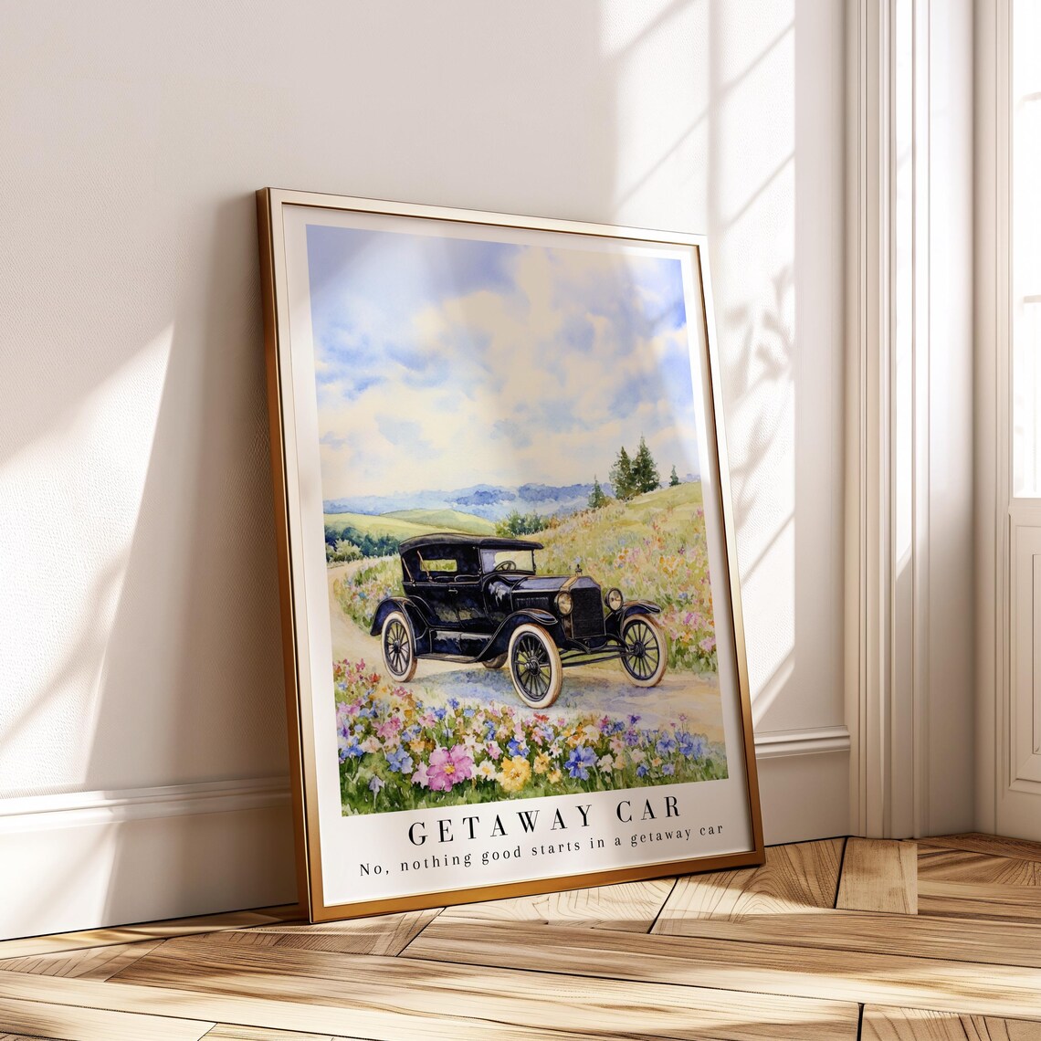 Getaway Car Reputation Album Vintage Car Poster Print - Image 3