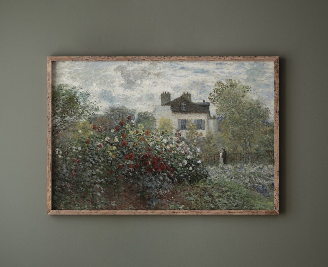 Monets Garden Digitally Remastered Claude Monet Painting For Cottagecore Wall Art Fine Art Prints Vintage Home - Image 2