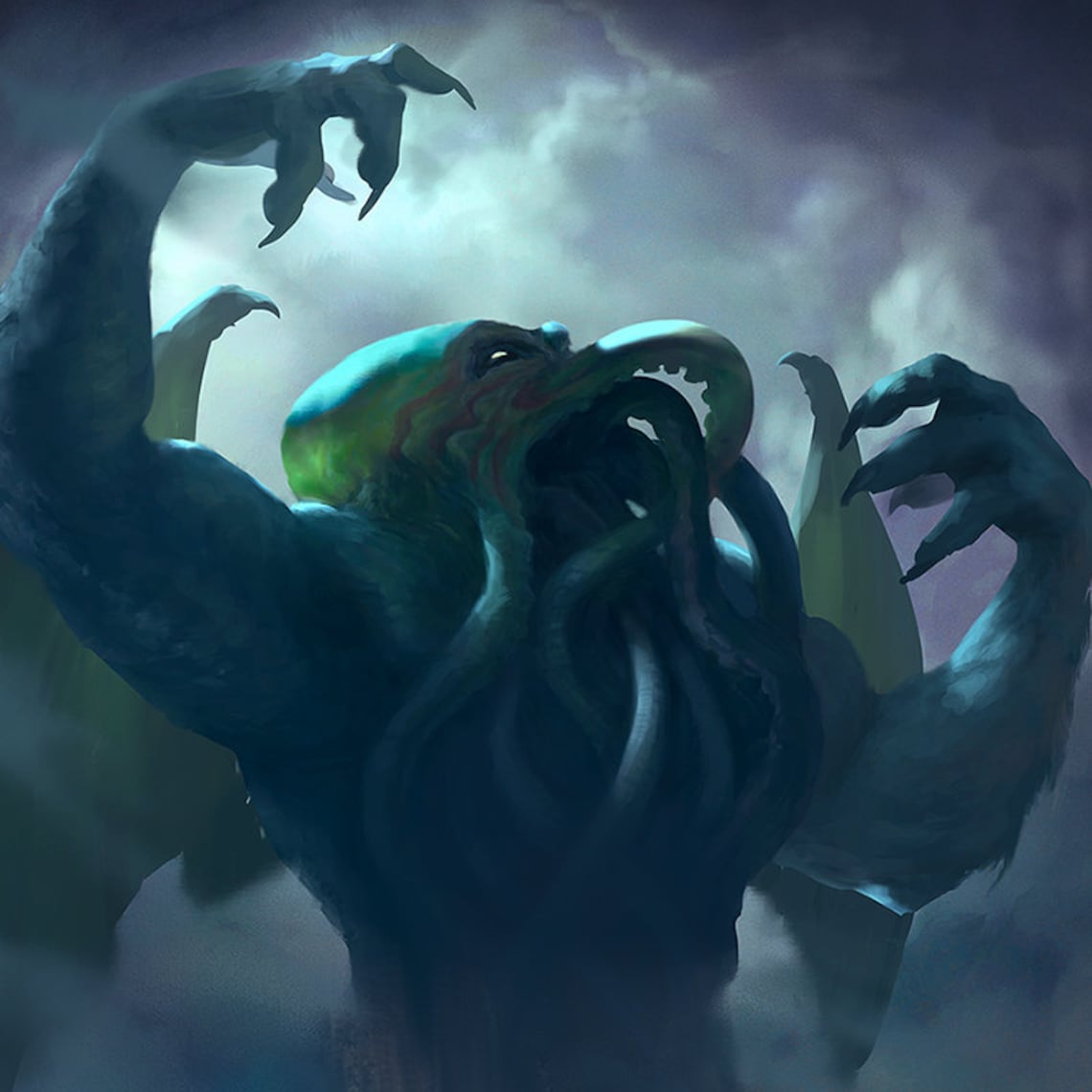 Cthulhu Horror Art Print, Lovecraft Tentacles - Image 4