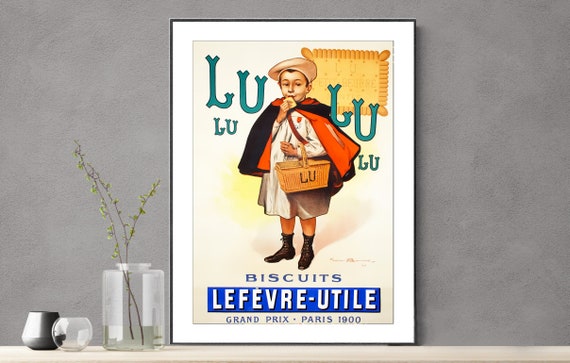 La Fevre Utile Biscuits Vintage Fooddrink Poster Poster Paper Or Print Gift Idea