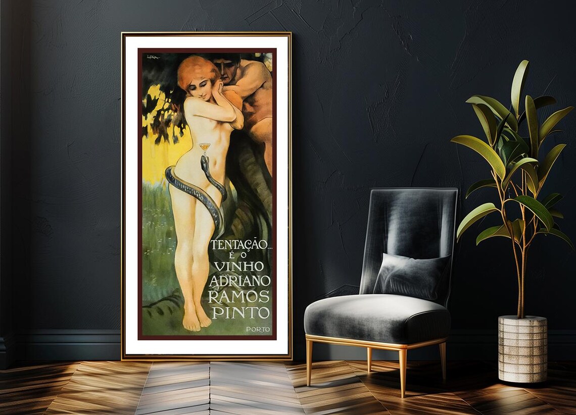 Tentaao Vinho Adriano Ramos Pinto Porto Vintage Art Print - Image 2