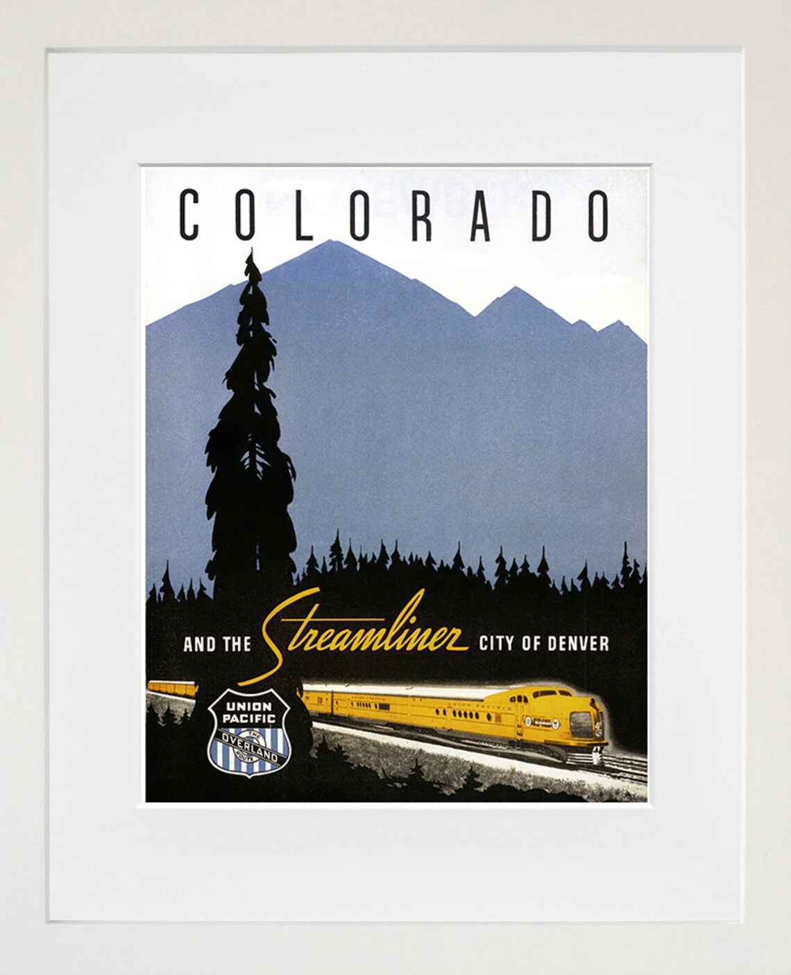 Colorado Travel Poster, Train Print Home Decor