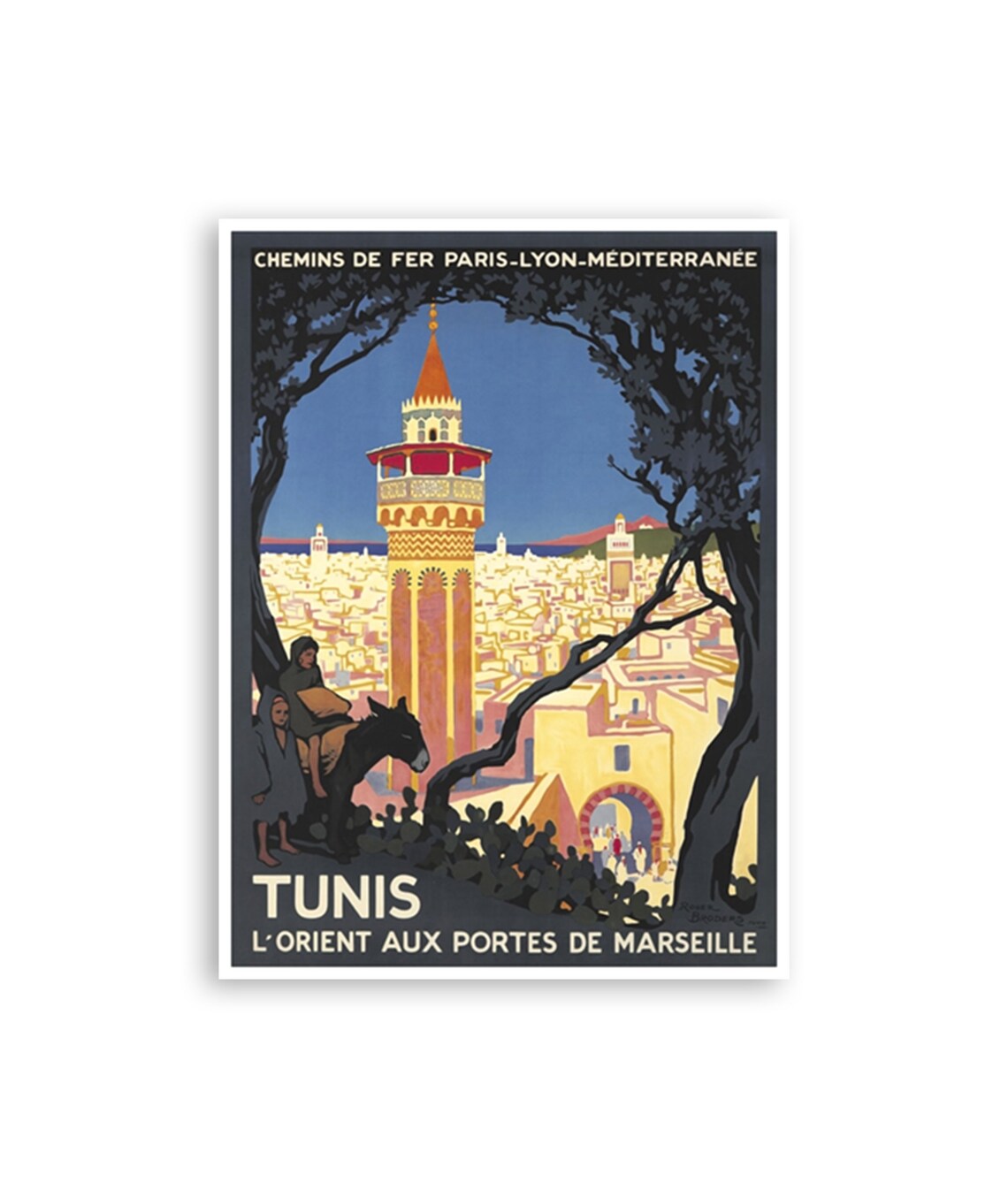 Tunisia Africa Travel Poster, World Cultural Art