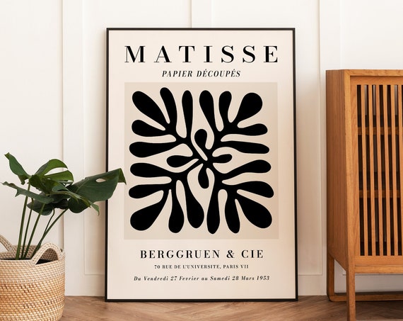 Matisse Exhibition Art Print Art Paper Cut Outs French Abstract Art Neutral Abstract Wall Art
