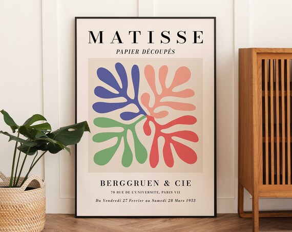 Matisse Papier Decoupes 1953 Paris Exhibition Abstract Art Poster