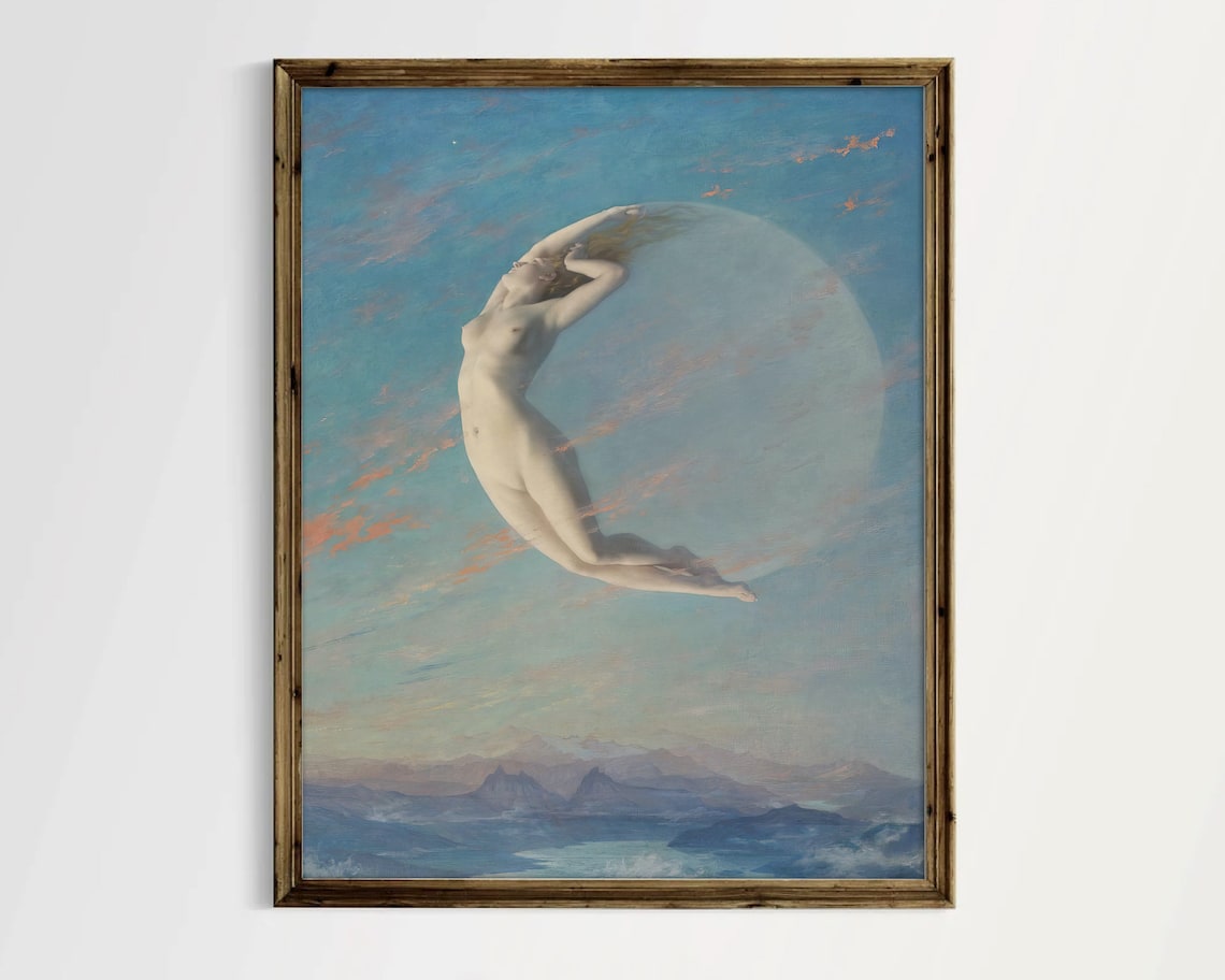 Mythology Painting Dark Academia Vintage Poster
