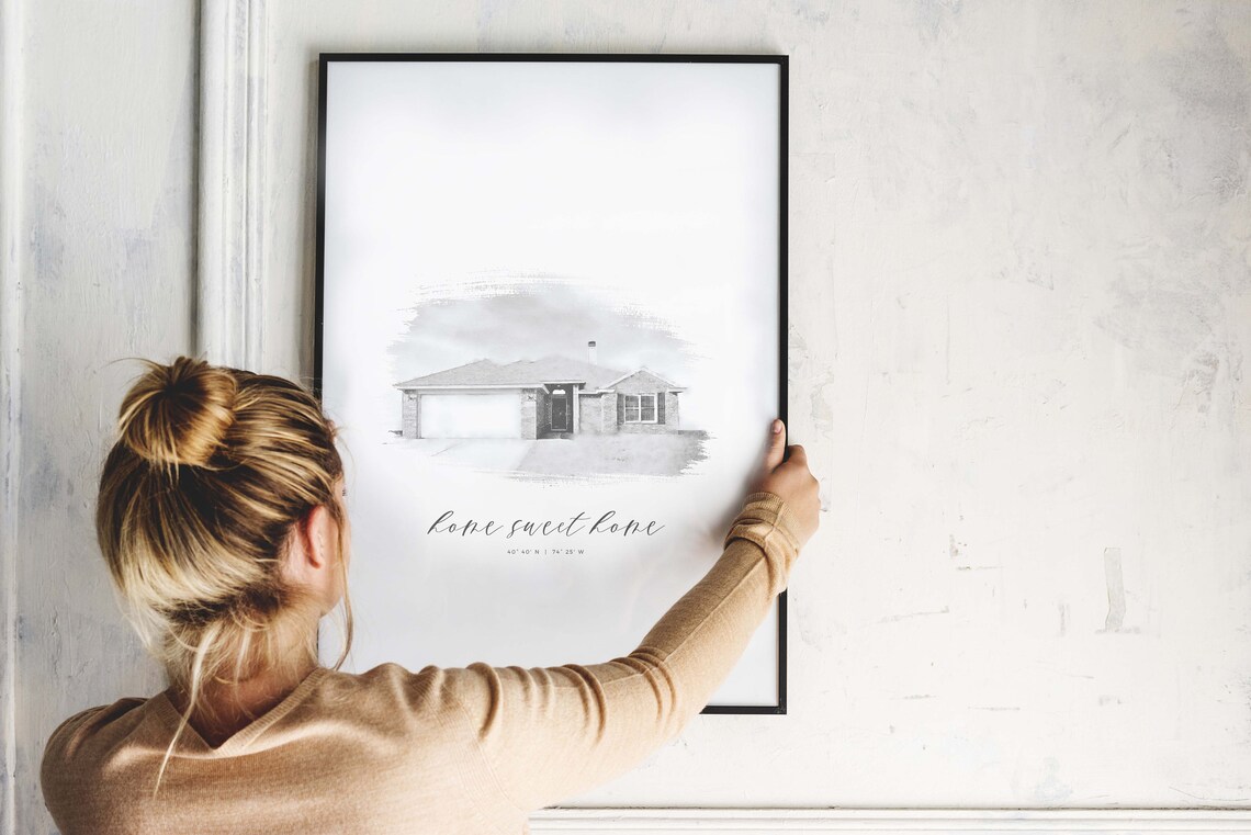 Custom House Portrait, Watercolor Home Illustration - Image 4