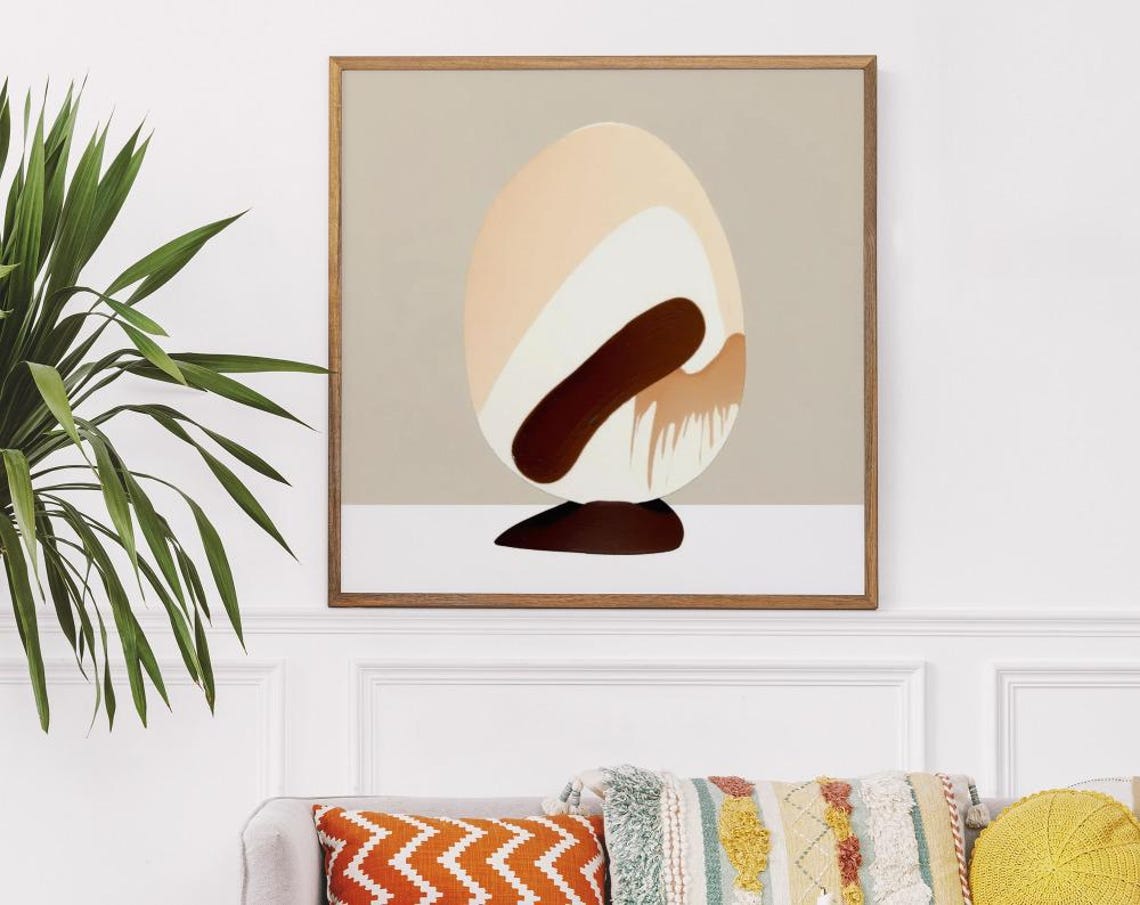 Contemporary Abstract Art Print Soft Art Neutral Modern Minimalist Poster Instant Wall Decor