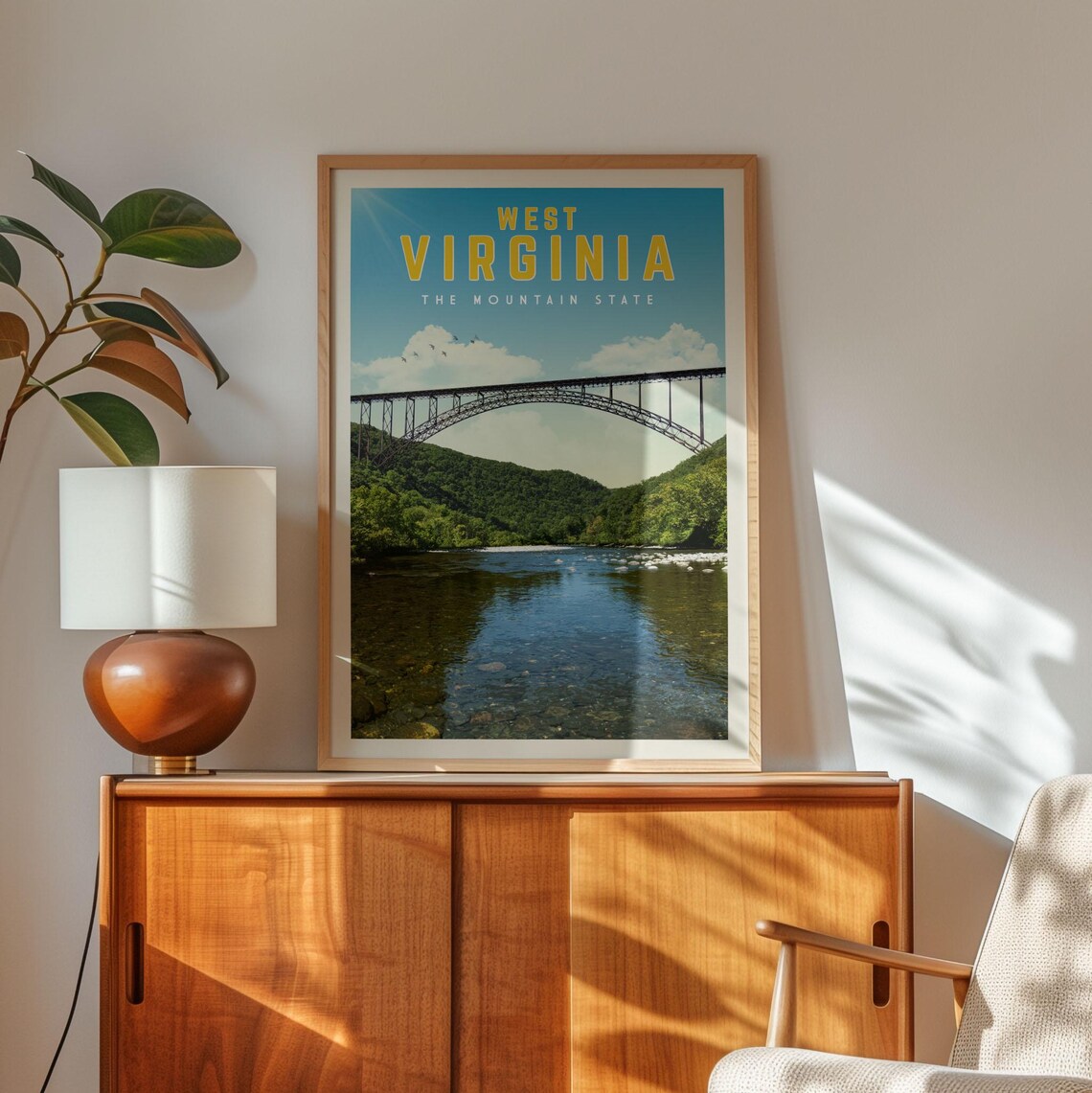West Virginia Vintage Travel Poster, Travel Poster