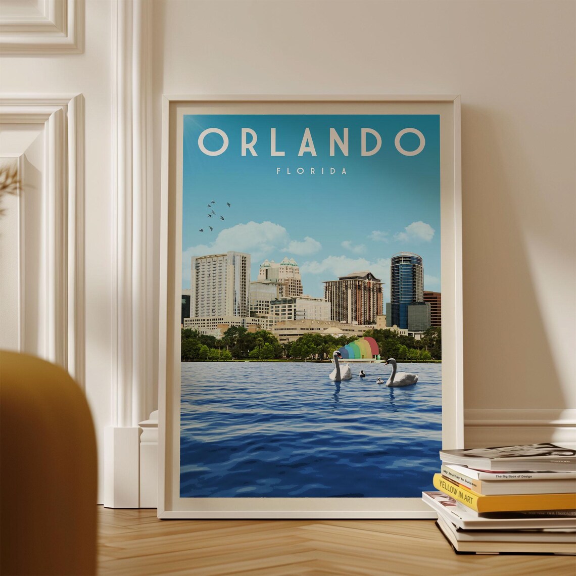 Orlando Vintage Florida Travel Poster, Sunshine State Gift