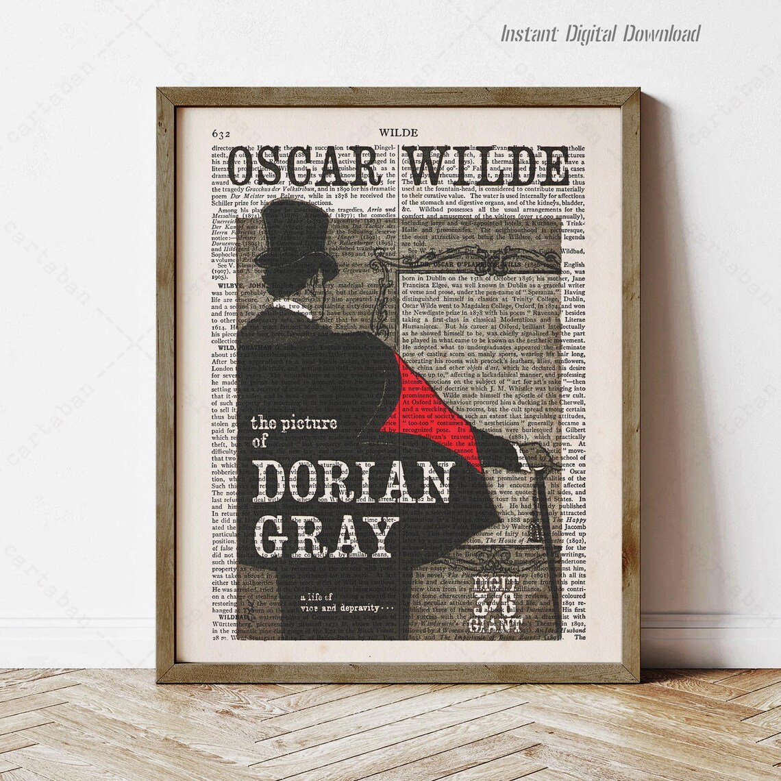 Oscar Wilde The Picture Of Dorian Gray Encyclopedia Art Collage Poster