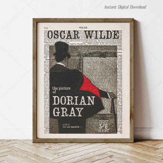 Oscar Wilde The Picture Of Dorian Gray Encyclopedia Art Collage Poster