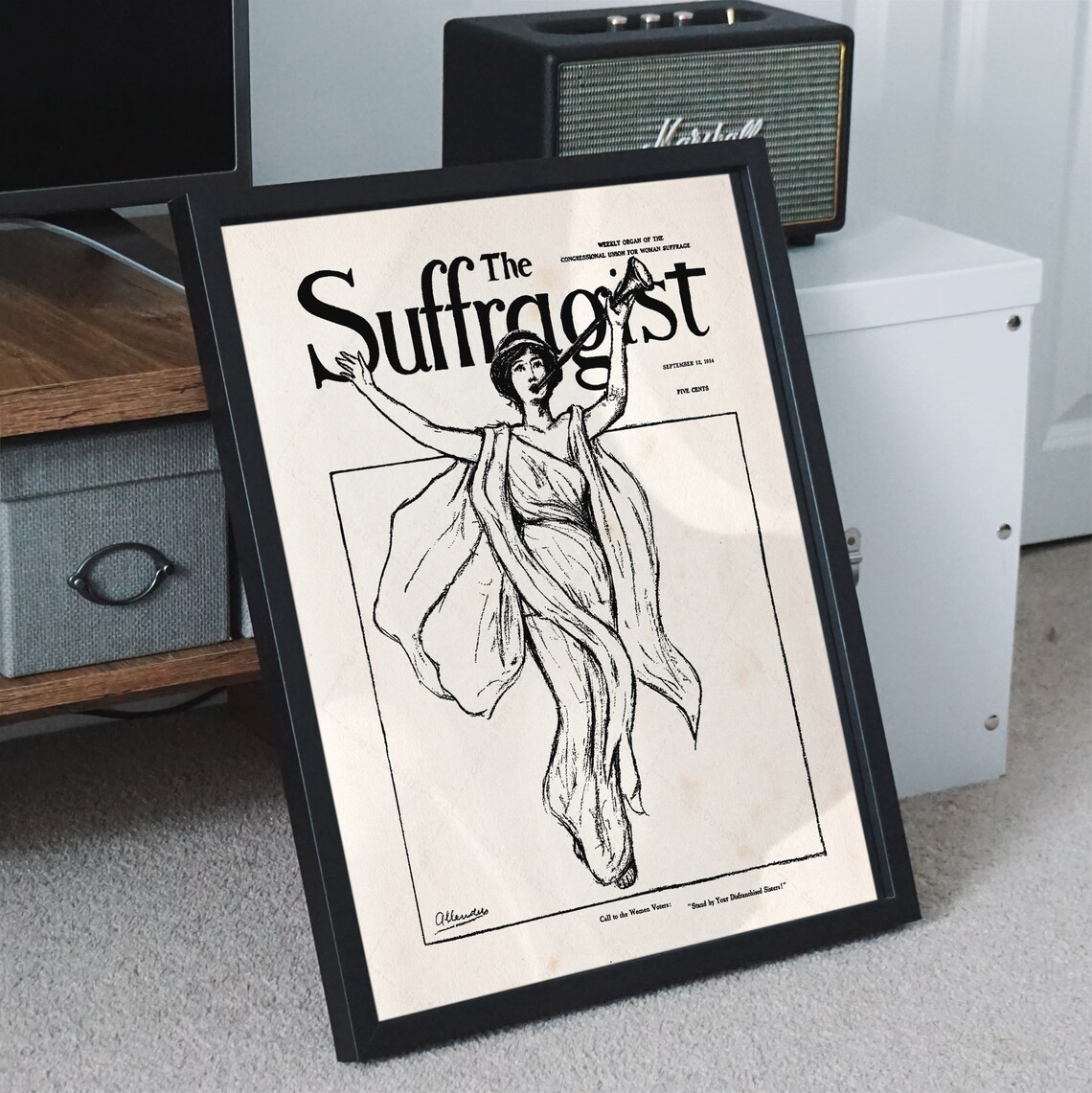 The Suffragist 1914 Cover Woman Suffrage Vintage Feminist Poster Print - Image 2