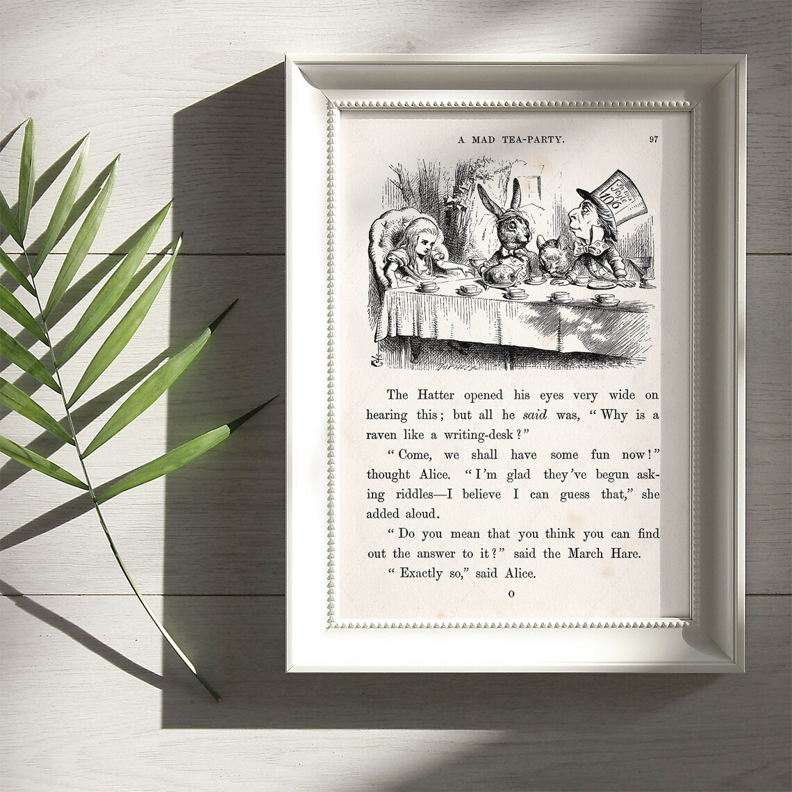 Alice In Wonderland Mad Tea Party Page 97 Illustration Art Print - Image 3