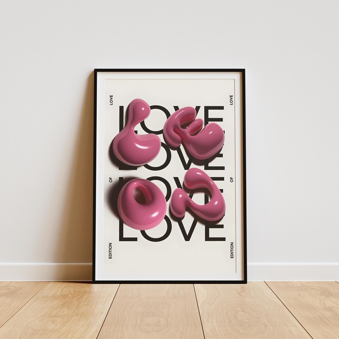 Love Art Print Edition Of Love Typography Contemporary Love Decor Statement Piece Modern Graphic Art Statement Wall Decor Home Decor