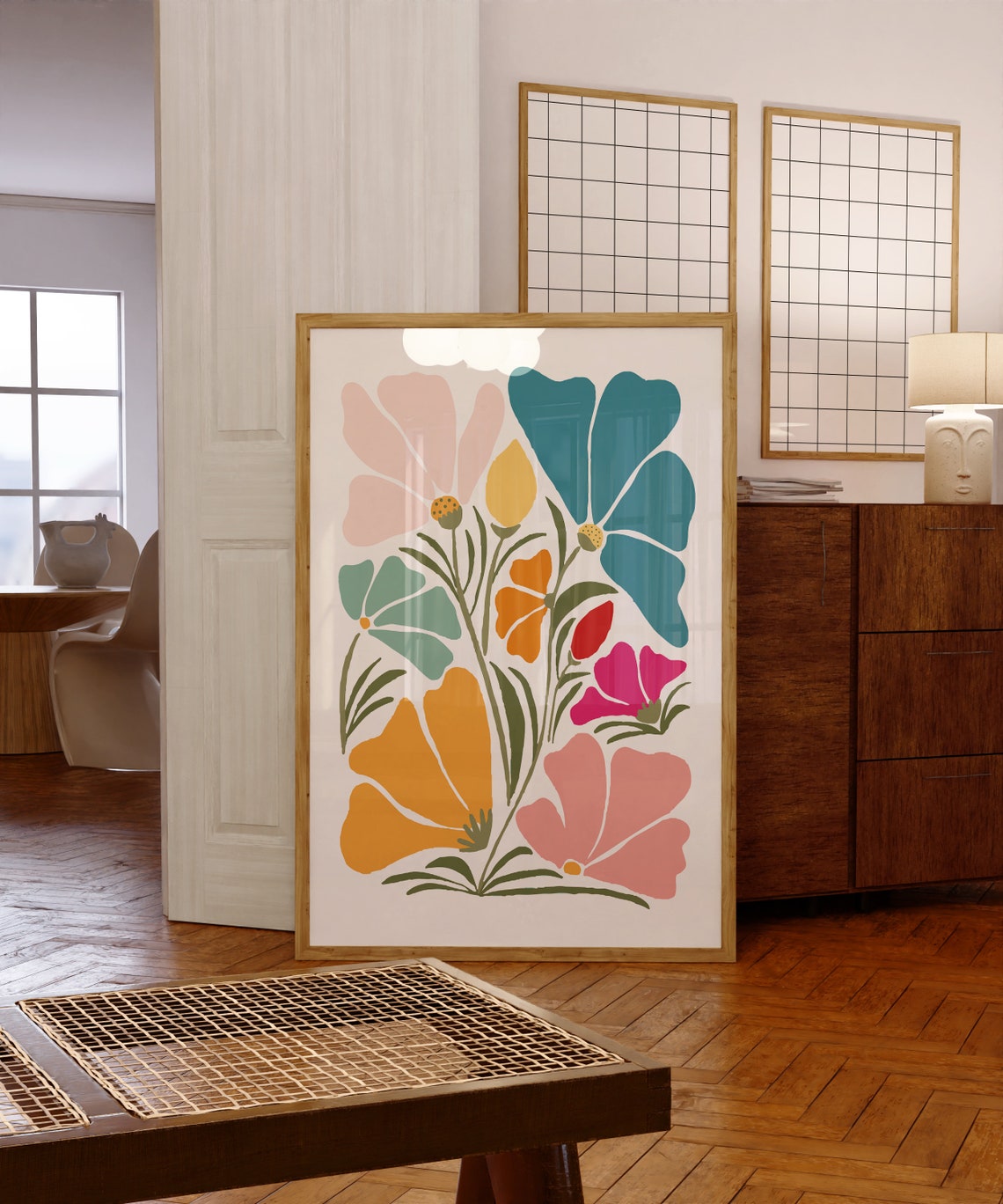 Matisse Style Colorful Wildflower Bouquet Floral Gallery Art Poster - Image 5