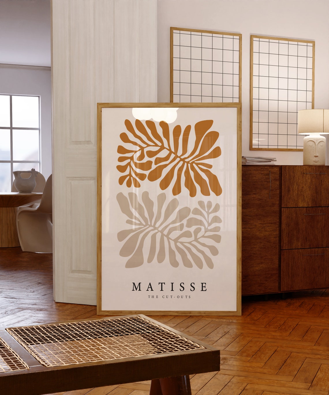 Matisse The Cut Outs Ochre Beige Leaf Duo Decorative Art Poster - Image 5