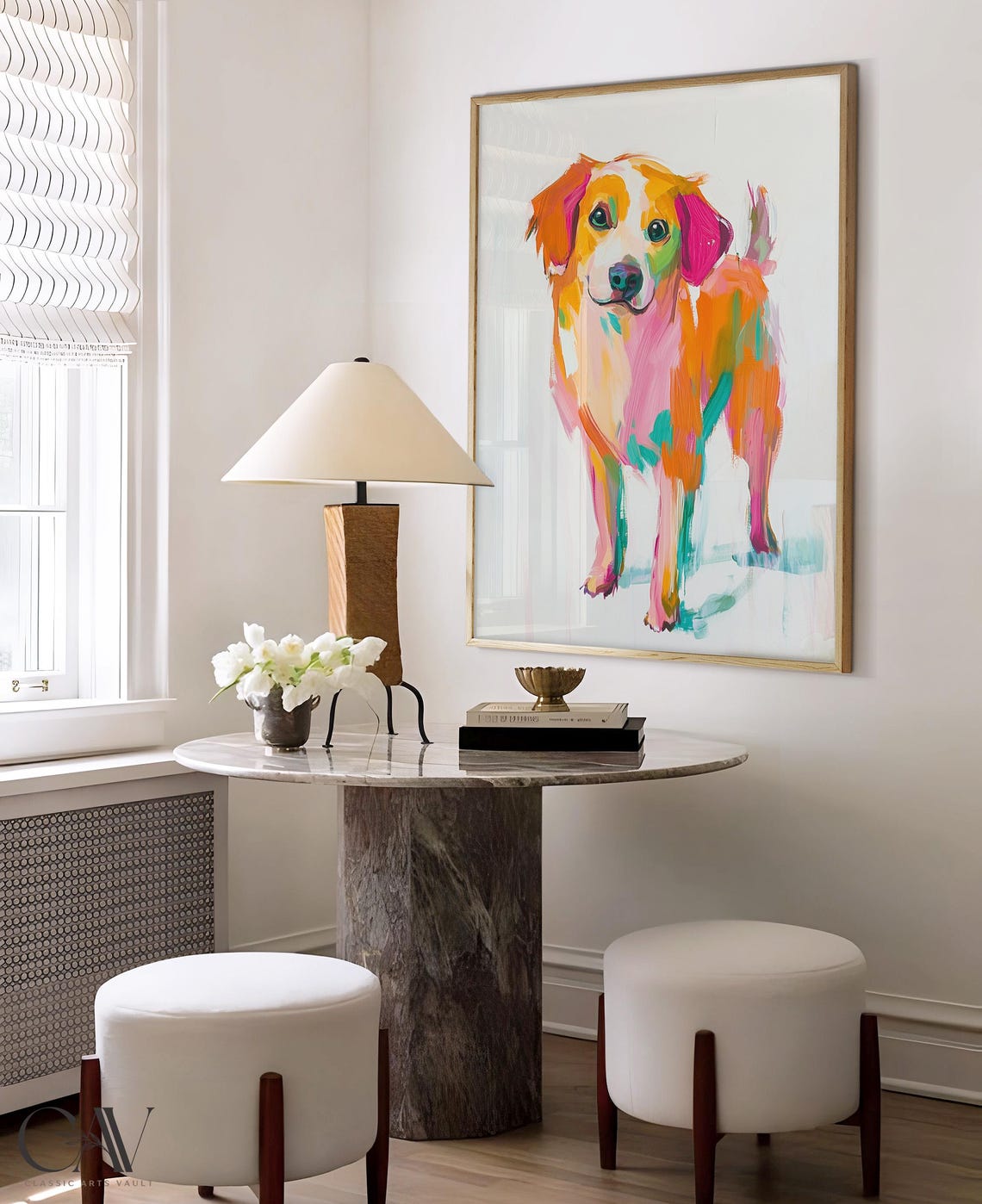 Colorful Standing Puppy Modern Pop Art Pet Portrait Animal Poster - Image 4