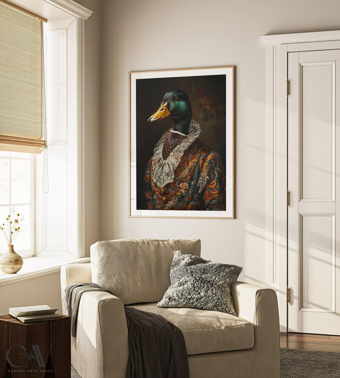 Royal Mallard Duck Renaissance Portrait Regal Bird Photo Wall Art - Image 3