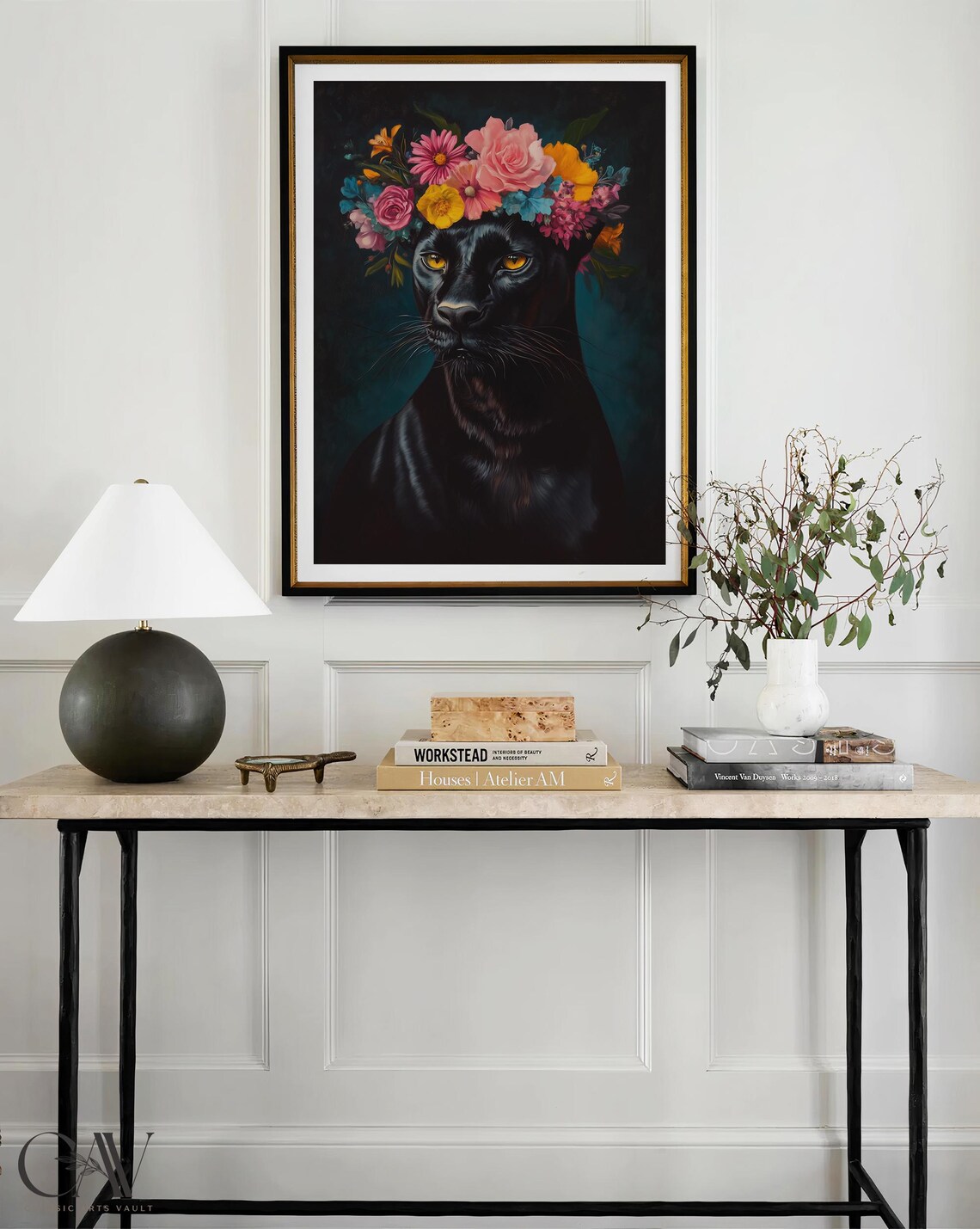 Black Panther Maximalist Eclectic Animal Art Print - Image 3