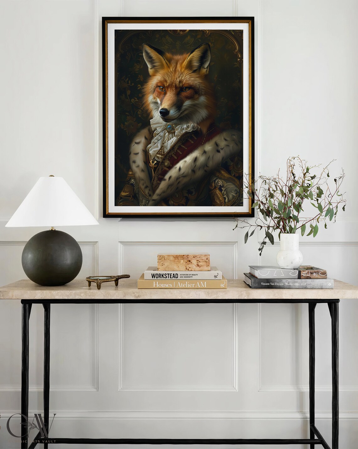 Fox Royal Renaissance Portrait Vintage Art Print - Image 4