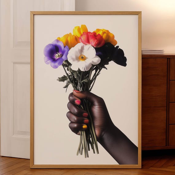 African Wall Art Black People Posters Woman Melanin Decor Minimalist Eclectic