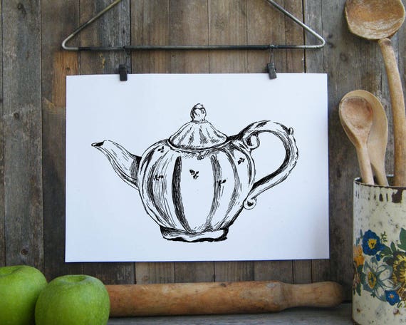 Teapots Antique Teapot Wall Art Kitchen Decor Art Collectibles Room Decor Diy Home Decor Clip Art Kitchen Decor