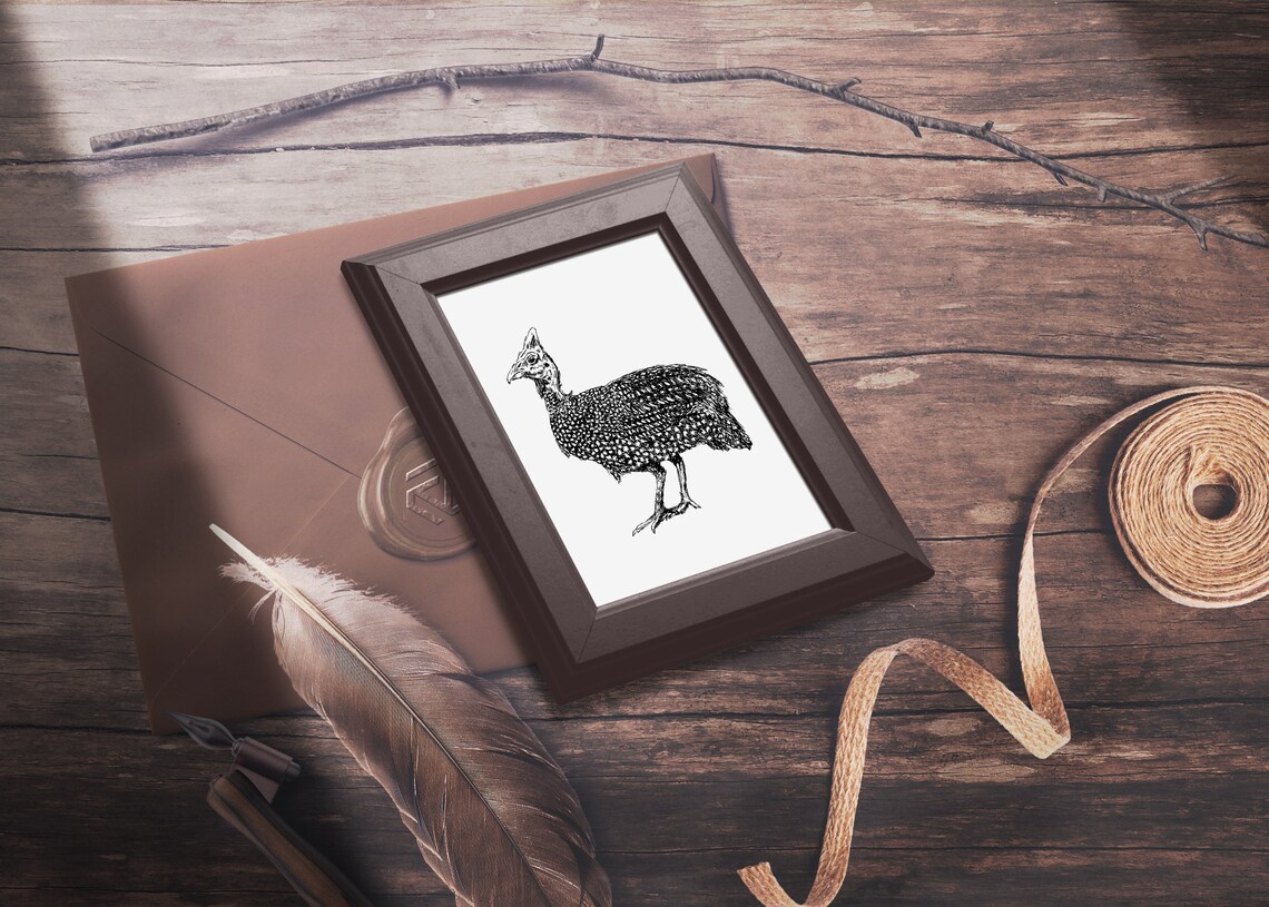 Guinea Fowl Nursery Decor, Nordic Art Poster - Image 4