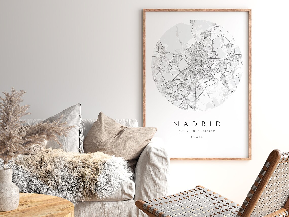 Madrid Map Print, Minimalist City Map Poster - Image 2