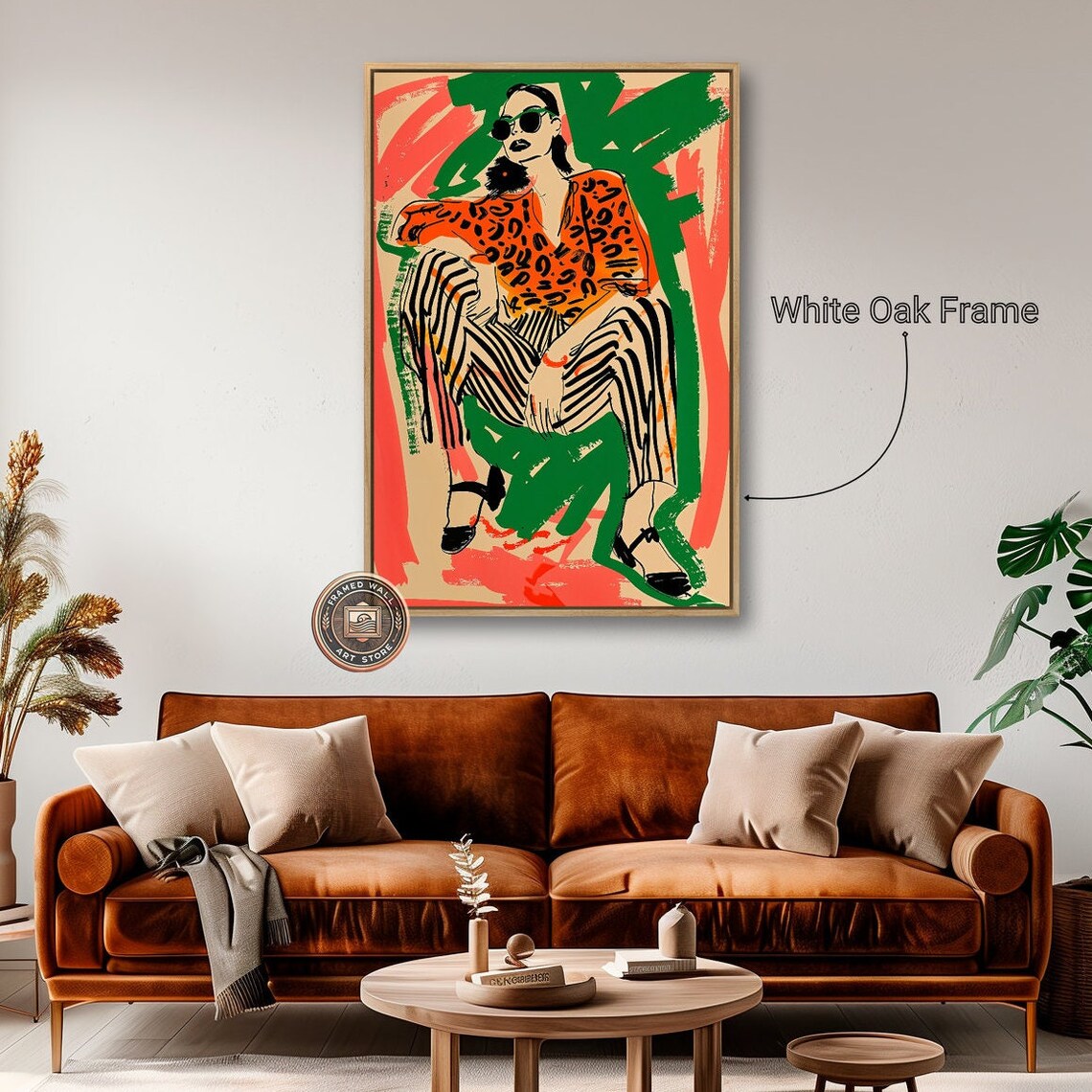 Fashion Woman Sunglasses Leopard Top Bold Modern Chic Wall Art Poster - Image 5