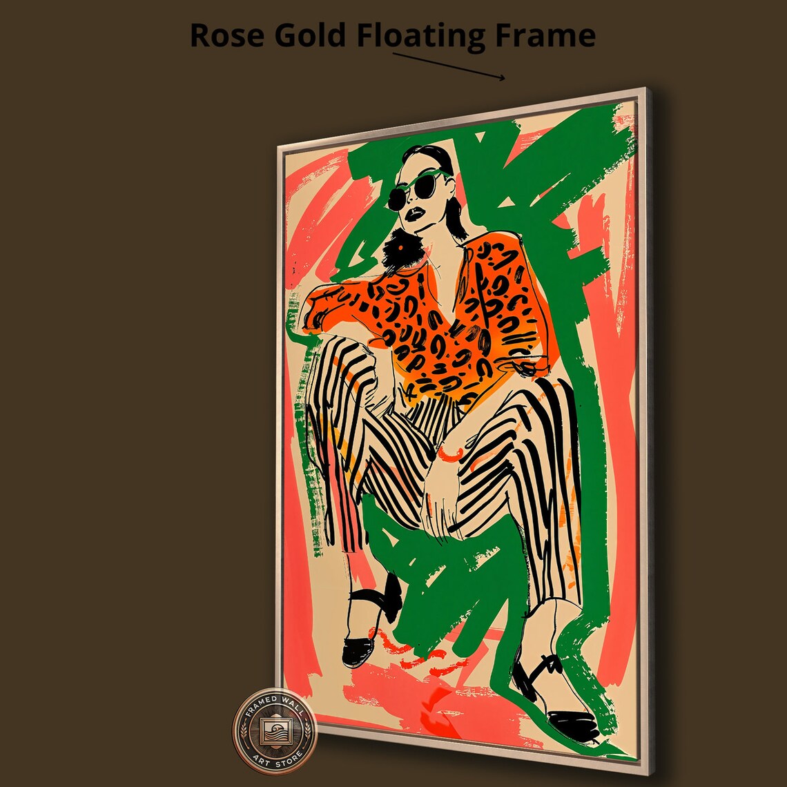 Fashion Woman Sunglasses Leopard Top Bold Modern Chic Wall Art Poster - Image 4