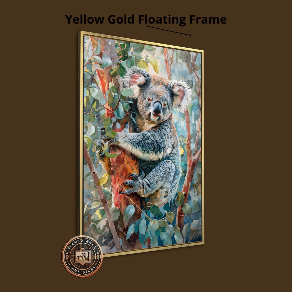Koala in Natural Habitat, Australian Animal Art Print - Image 4