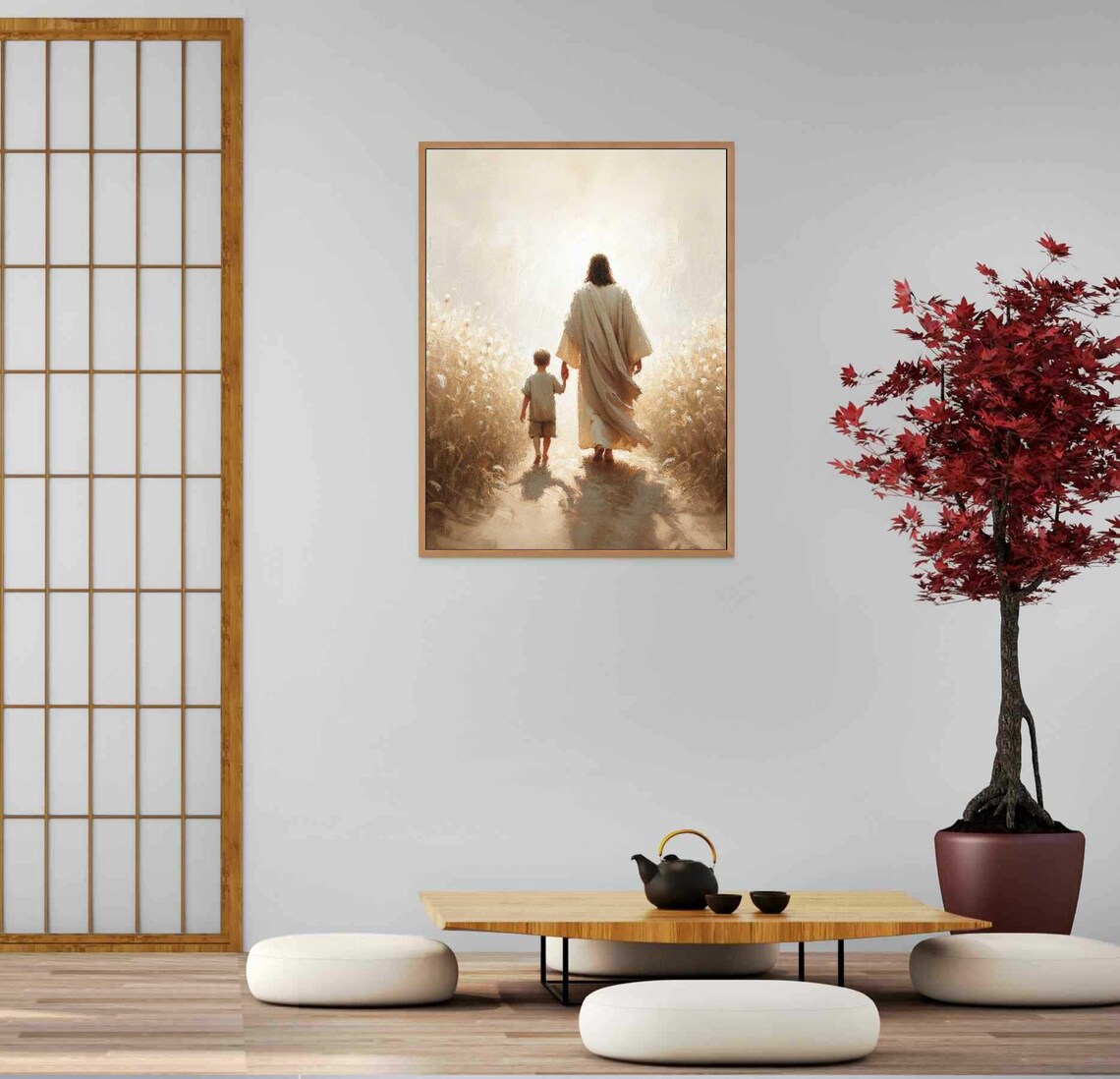 Path Of Faith Christian Jesus And Boy Picture - Image 5
