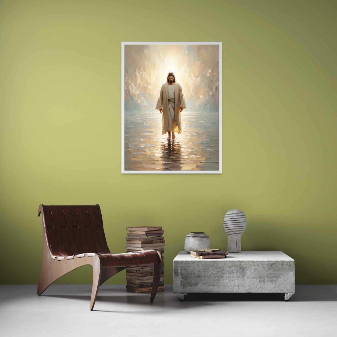 Jesus Walking On Water, Christian Religious Art Print - Image 4
