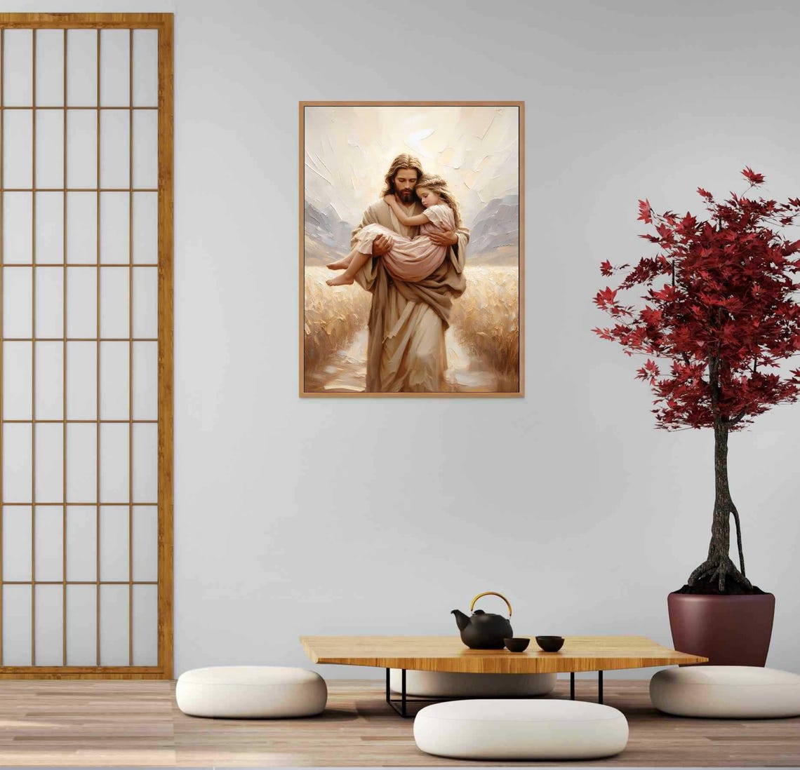 Saved By Christ, Jesus And Girl Christian Art - Image 5